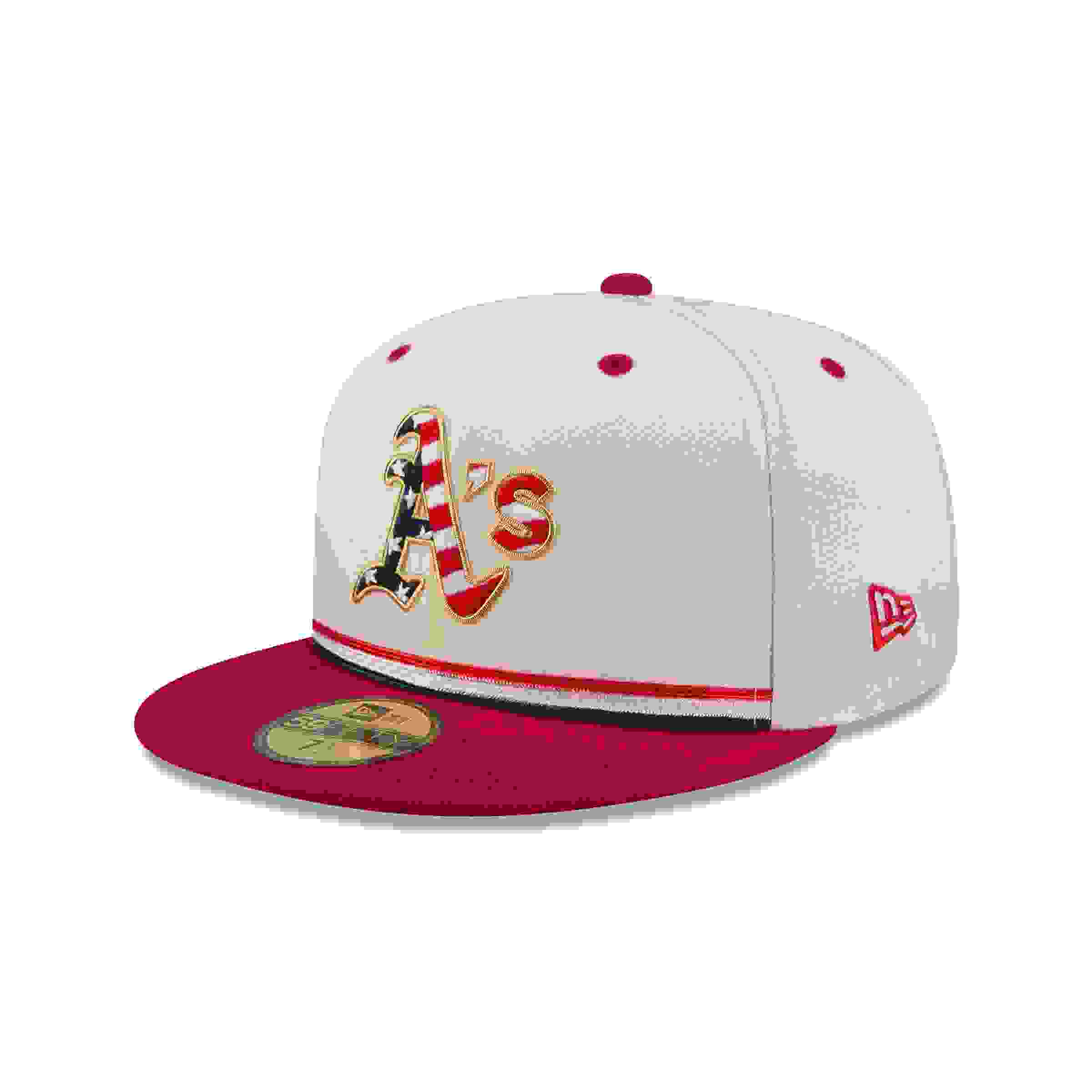 New Era Oakland Athletics 59FIFTY 4th of July Red Fitted Hat